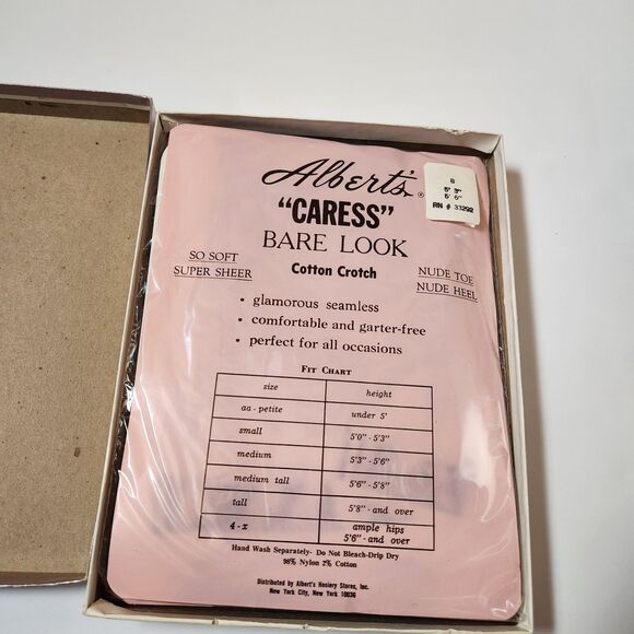 Albert’s Hosiery Caress Bare Look Pantyhose – Off Black, 3-Pack, Vintage - Picture 11 of 11